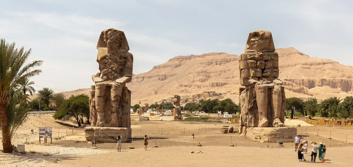 The Colossi of Memnon on the West Bank