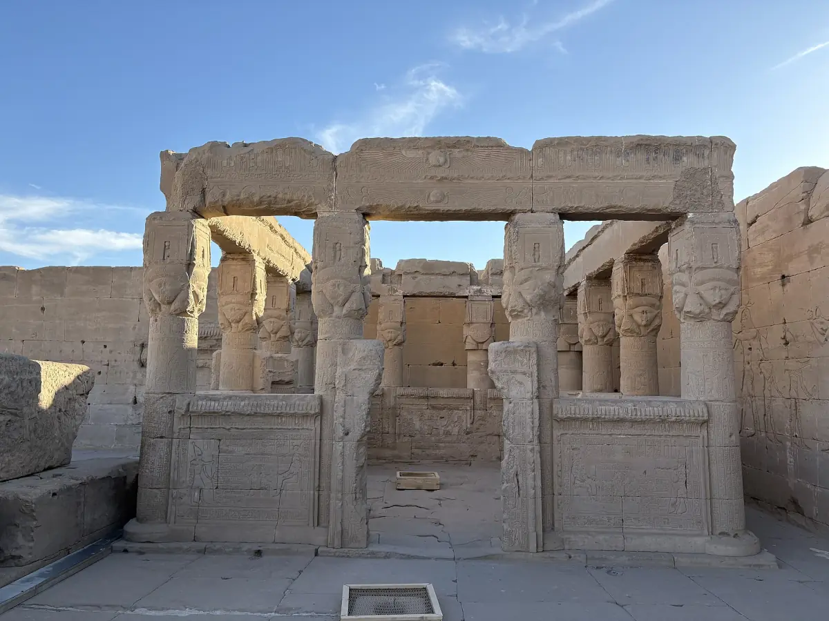 Hathor columns at Dendera Temple