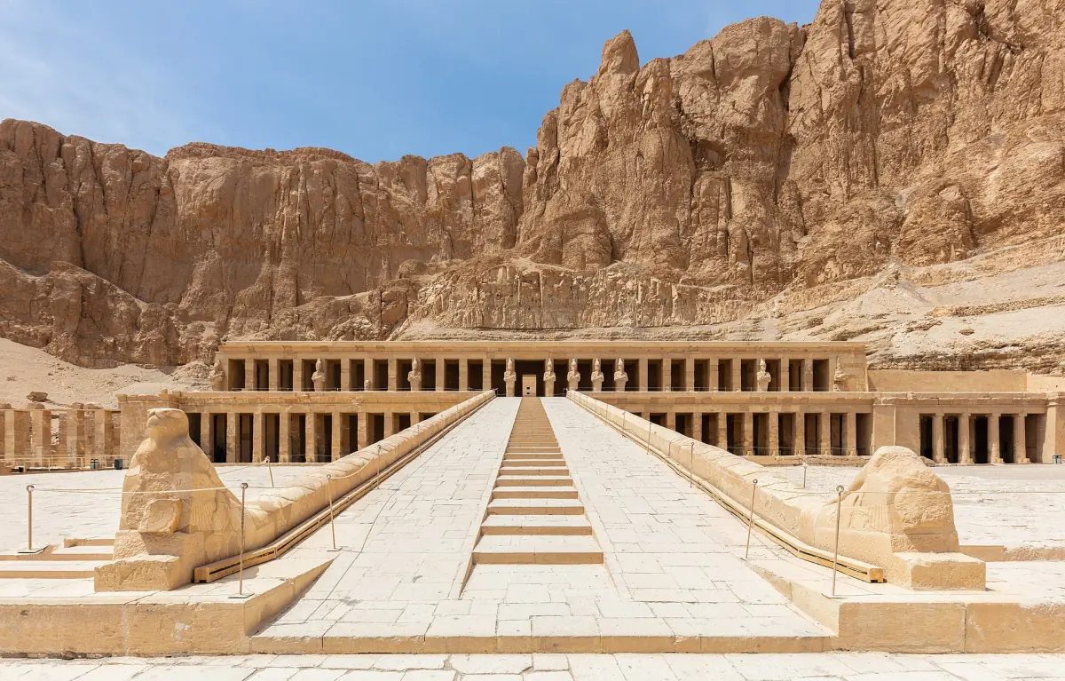 The ramp and terraces of the temple of Hatshepsut