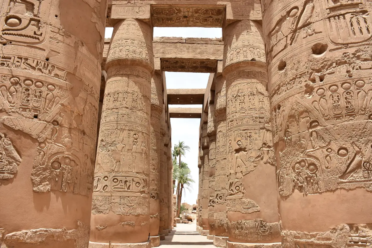 Columns of the Great Hypostyle Hall at Karnak